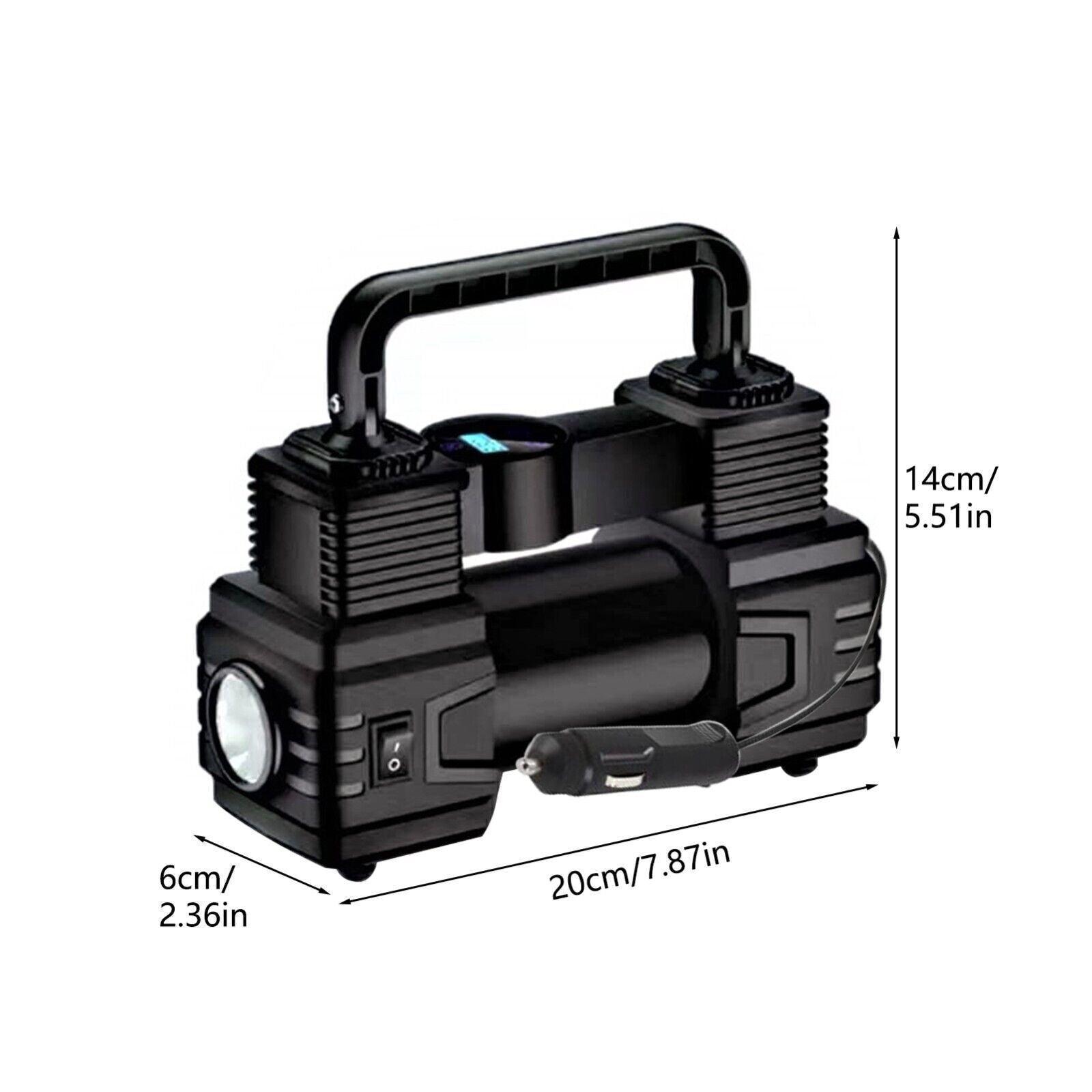 Air Compressor 12V Heavy Duty Portable Electric Car Tyre Inflator 150PSI UK