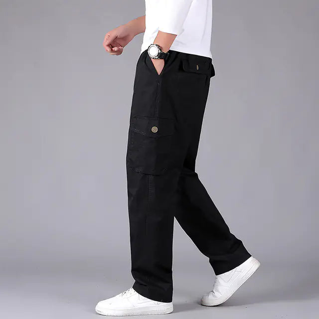 Men's Casual Multi-Pocket Cargo Trousers for All Seasons