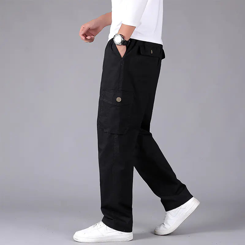Men's Casual Multi-Pocket Cargo Trousers for All Seasons