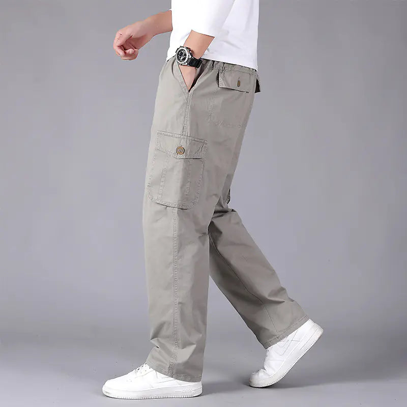 Men's Casual Multi-Pocket Cargo Trousers for All Seasons