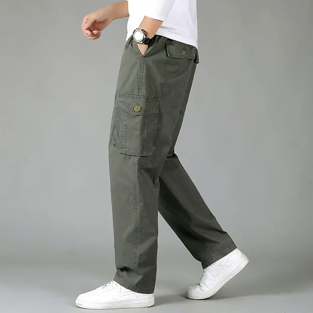 Men's Casual Multi-Pocket Cargo Trousers for All Seasons