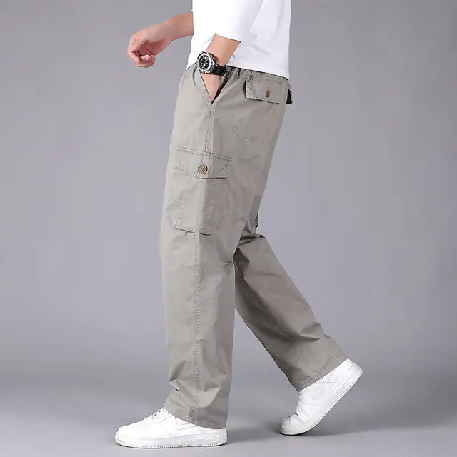 Men's Casual Multi-Pocket Cargo Trousers for All Seasons